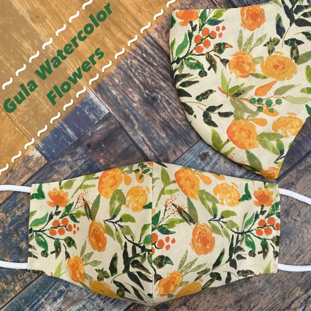 Cloth Face Mask - Gala Watercolor Flowers
